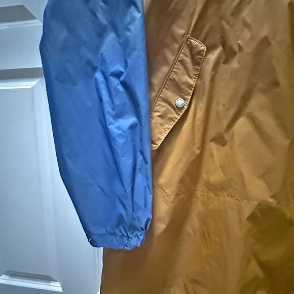 L.L. BEAN | Signature Retro Windbreaker Hooded Jacket Long Length Blue | Medium - Picture 3 of 9